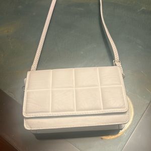 White Crossbody Square Design Bag